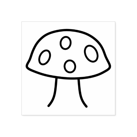 マンガのキノコのゴム印 ラバースタンプ (インプリント)