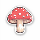 マンガのキノコ シール (正面)