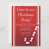 マンガのキャンディーケーン | クリスマスパーティの招待状 招待状 (正面)