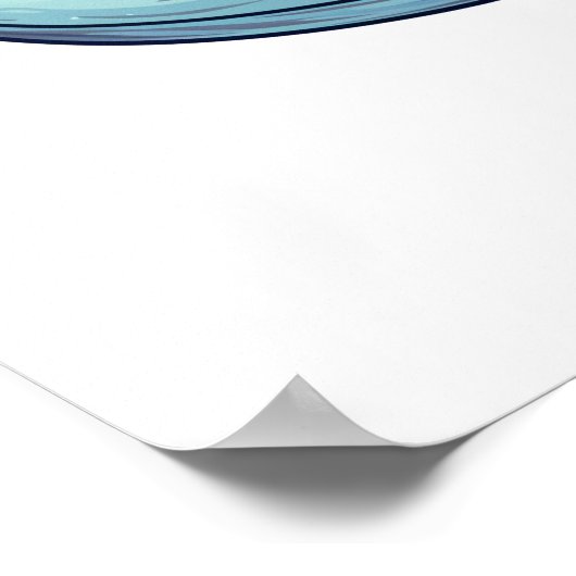 マンガのクジライラストレーション ポスター (角)