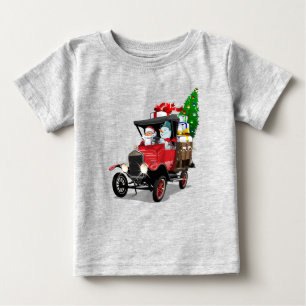 マンガのクリスマストラック ベビーTシャツ