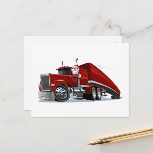 マンガのクリスマストラック ポストカード (正面/裏面インサイチュ)