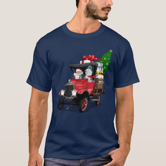 マンガのクリスマストラック Tシャツ (正面)