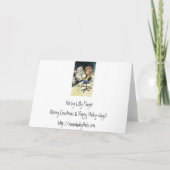 マンガのクリスマスピザとドーナツ シーズンカード (裏面)