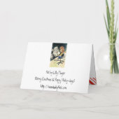 マンガのクリスマスピザとドーナツ シーズンカード (裏面)