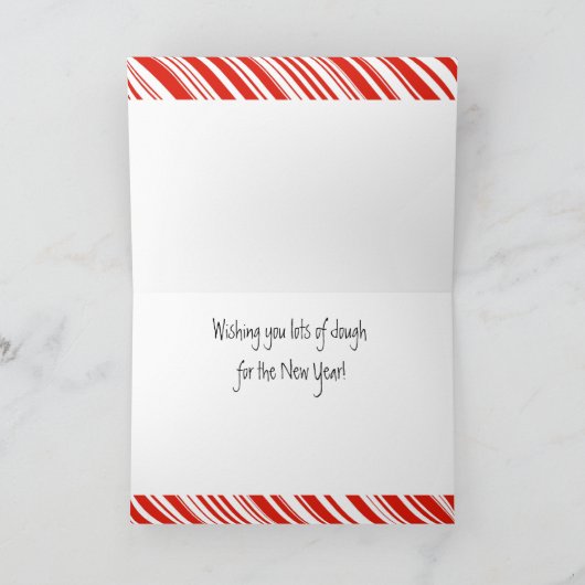 マンガのクリスマスピザとドーナツ シーズンカード (内部)