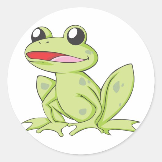 マンガのグリーンブルカエル ラウンドシール (正面)