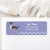 マンガのグレイハウンド/ウィペット/イタリアングレイハウンド ラベル (インサイチュ)