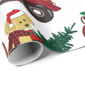 マンガのゴールデンドルレッドクリスマストラック ラッピングペーパー (ロールコーナー)