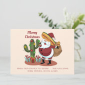 マンガのサボテンとサンタがソンブレロを着ている 招待状 (スタンド正面)