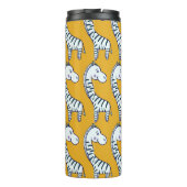 マンガのシマウマ:黄色の背景パターン。 タンブラー (裏面)