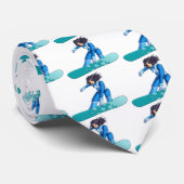 マンガのスノーボーダーの女の子 ネクタイ (ロール)