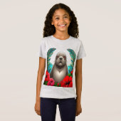 マンガのタトゥーアートのハワイアンモンクシール Tシャツ (正面フル)