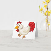 マンガのチキンノートカード カード (黄色い花)