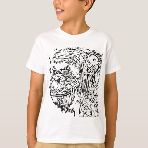 マンガのチンパンジー Tシャツ