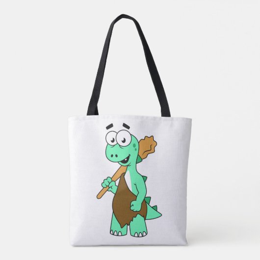 マンガのティラノサウルスレックスのカヴマン。 トートバッグ (裏面)