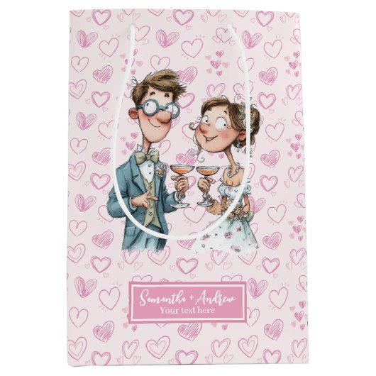 マンガのニュー結婚リュウズの抱き枕水の色おもしろい ミディアムペーパーバッグ (正面)