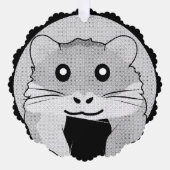 マンガのハムスターの喜び オーナメントカード (正面)
