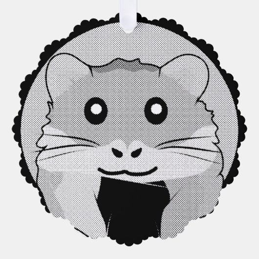 マンガのハムスターの喜び オーナメントカード (正面)