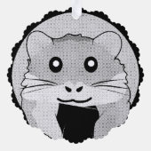 マンガのハムスターの喜び オーナメントカード (裏面)