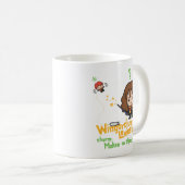 マンガのハーマイオニーとロン・ウィンガリウムレビオーサの呪文 コーヒーマグカップ (正面右)