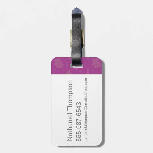 マンガのハーマイオニーとロン・ウィンガリウムレビオーサの呪文 ラゲッジタグ (裏面縦)