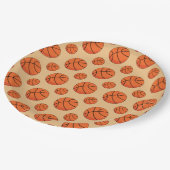 マンガのバスケットボール ペーパープレート (アングル)