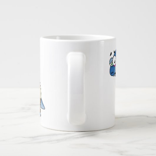 マンガのパラショロフォスがゾンビの格好をした。 ジャンボコーヒーマグカップ (裏面)