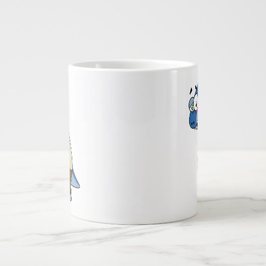 マンガのパラショロフォスがゾンビの格好をした。 ジャンボコーヒーマグカップ (正面)