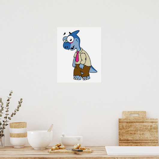 マンガのパラショロフォスがゾンビの格好をした。 ポスター (キッチン)