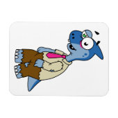 マンガのパラショロフォスがゾンビの格好をした。 マグネット (横)