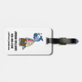 マンガのパラショロフォスがゾンビの格好をした。 ラゲッジタグ (裏面横)