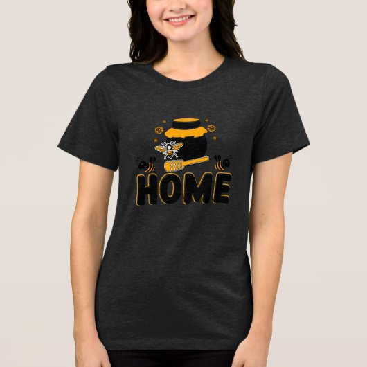 マンガのビーとハニージャー「HOME」 Tシャツ (正面)