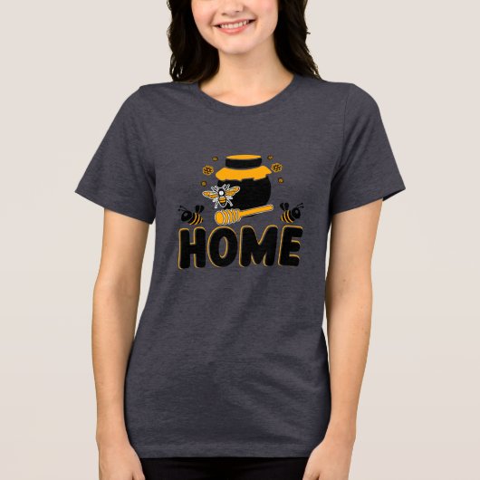 マンガのビーとハニージャー「HOME」 Tシャツ (正面)