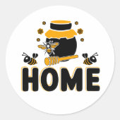 マンガのビーとハニージャー「HOME」 Tシャツ ラウンドシール (正面)