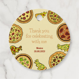 マンガのピザパーティー感謝してい誕生日 フェイバータグ