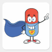 マンガのピルカプセル スクエアシール (正面)