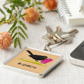 マンガのブラックバ食べードのアイスクリーム |名前の追加 キーホルダー (側面)