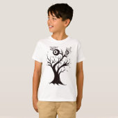 マンガのモンスターインクアート風変わり Tシャツ (正面フル)