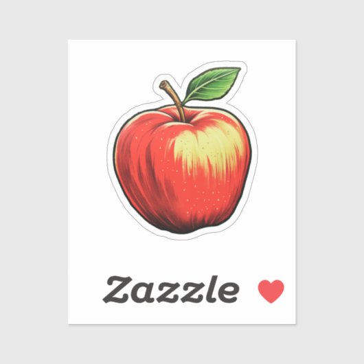 マンガのリンゴ シール (シート)