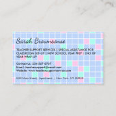 マンガのレディ先生スクール用品 名刺 (裏面)