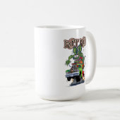 マンガのレトロラットロッド コーヒーマグカップ (正面右)