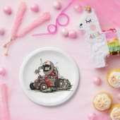 マンガのレトロラットロッド ペーパープレート (パーティー)