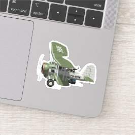 マンガのレトロ飛行機 シール