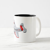 マンガのレトロ飛行機 ツートーンマグカップ (正面右)