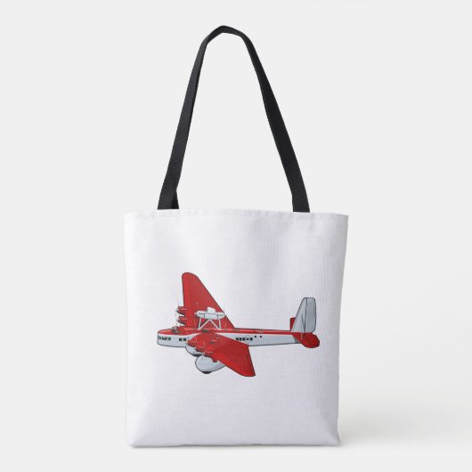 マンガのレトロ飛行機 トートバッグ (裏面)