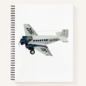 マンガのレトロ飛行機 ノートブック (正面)