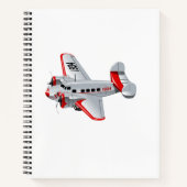 マンガのレトロ飛行機 ノートブック (正面)