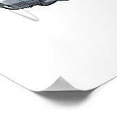 マンガのレトロ飛行機 ポスター (角)