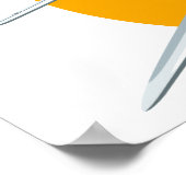 マンガのレトロ飛行機 ポスター (角)